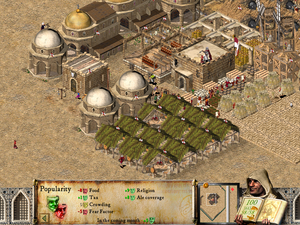 stronghold crusader 1 not gaining peasents